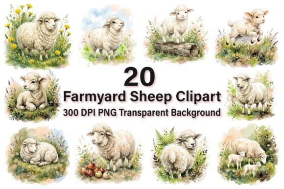 Download Cute Farmyard Sheep Clipart - Sheep clipart Collection